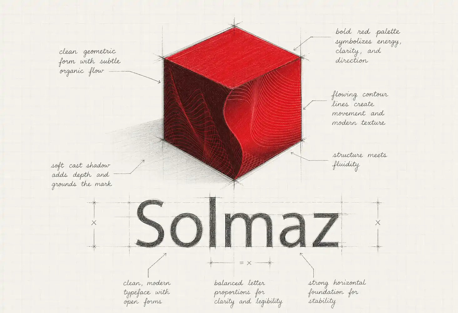 Solmaz brand identity and logo design concept