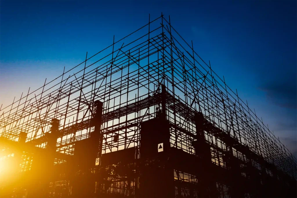 Solmaz construction team building a residential structure in London