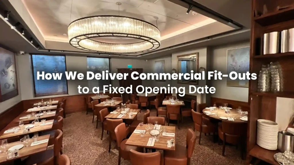 Commercial fit-out project being delivered to meet a fixed opening date